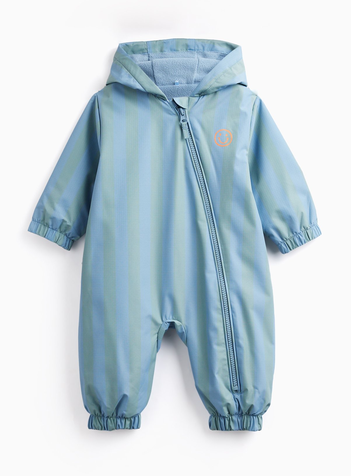 Blue & Green Stripe Puddlesuit 12-18 months