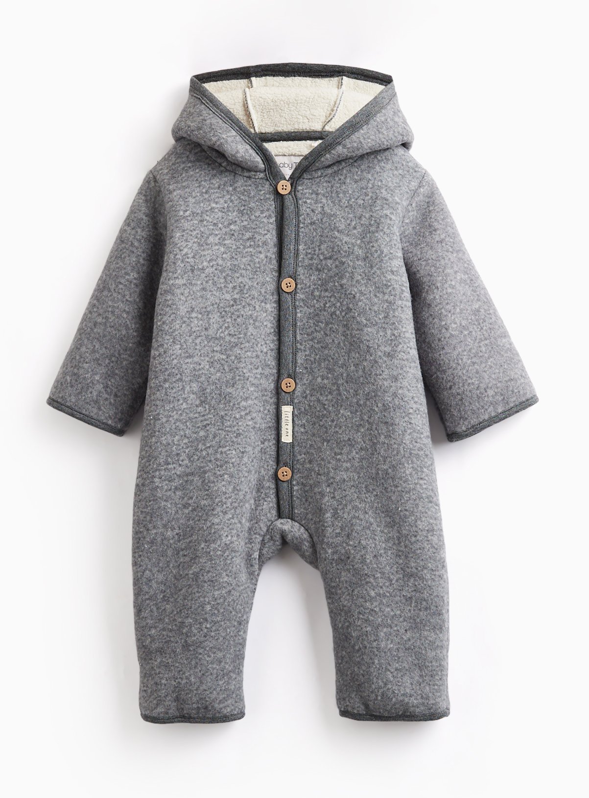 Grey Textured Pramsuit 12-18 months