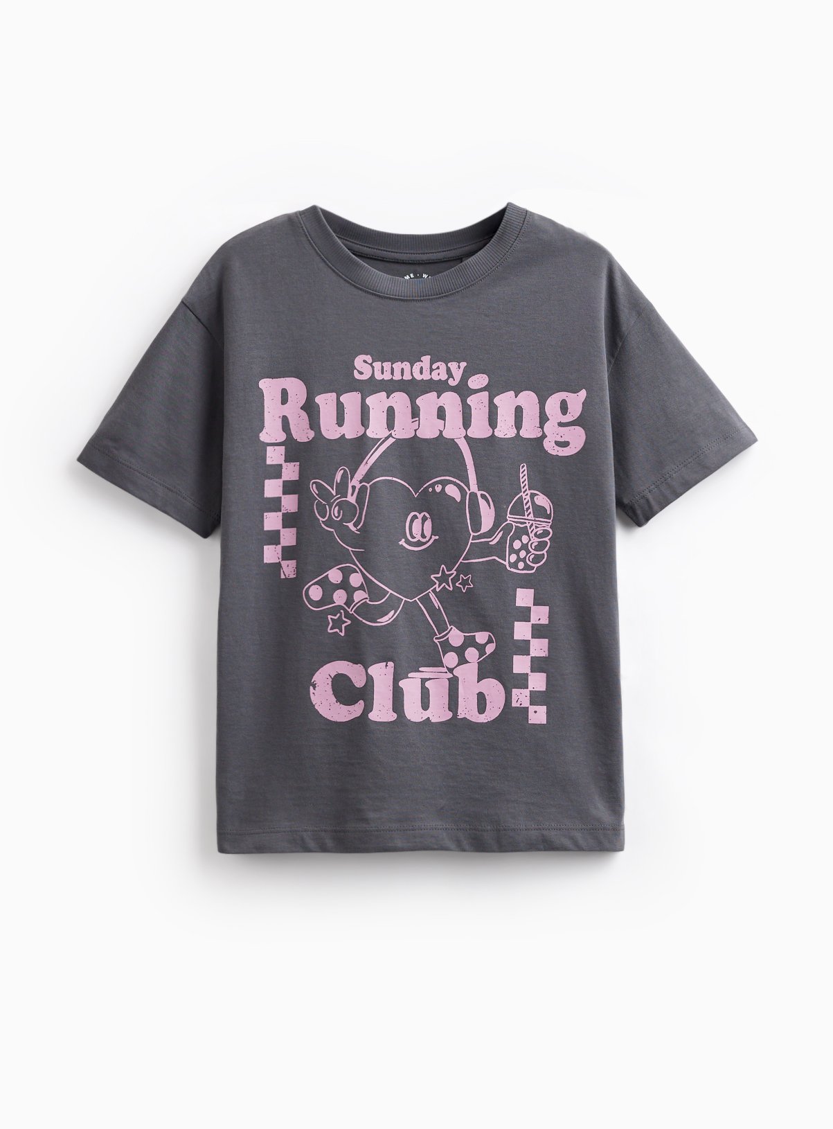 Charcoal Running Club Graphic Print T-Shirt 10 years