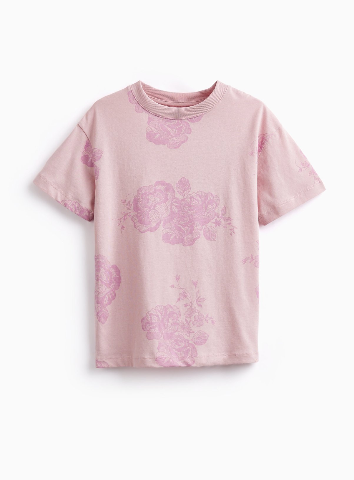 Pink Floral Print T-Shirt 9 years