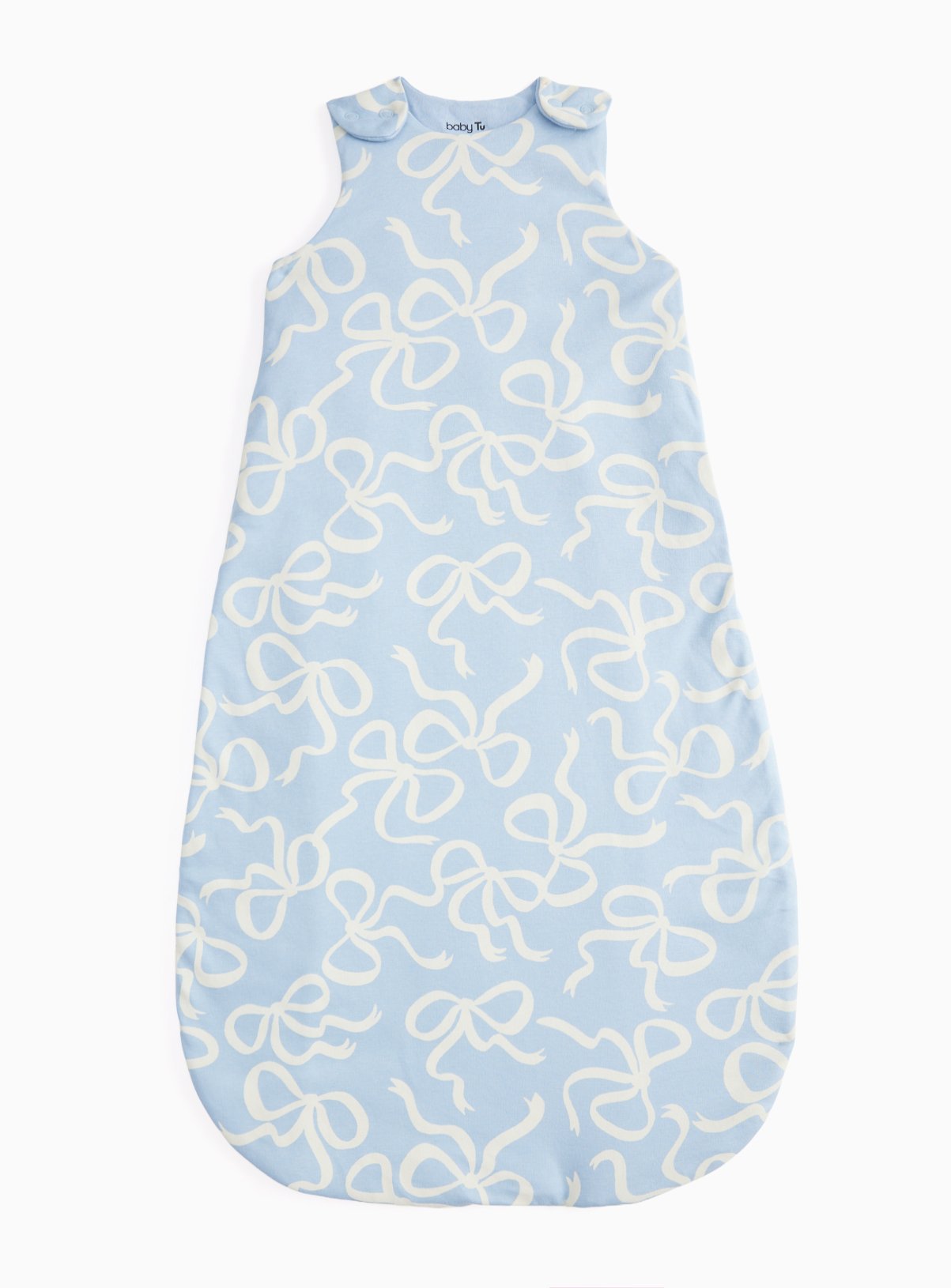 Blue Bow Print 1.5 Tog Sleeping Bag 