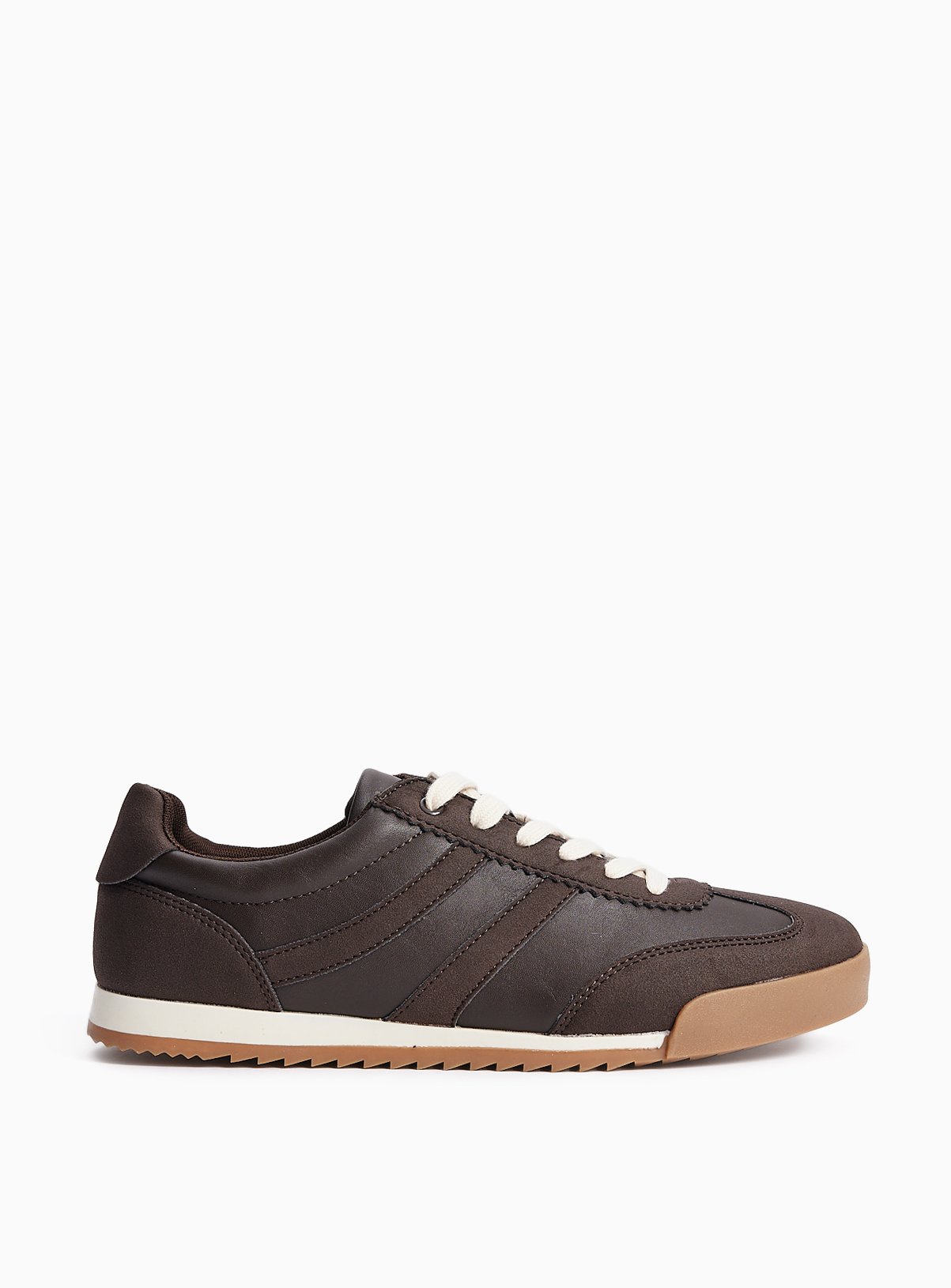 Faux Leather Retro Trainers 