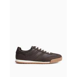 Faux Leather Retro Trainers
