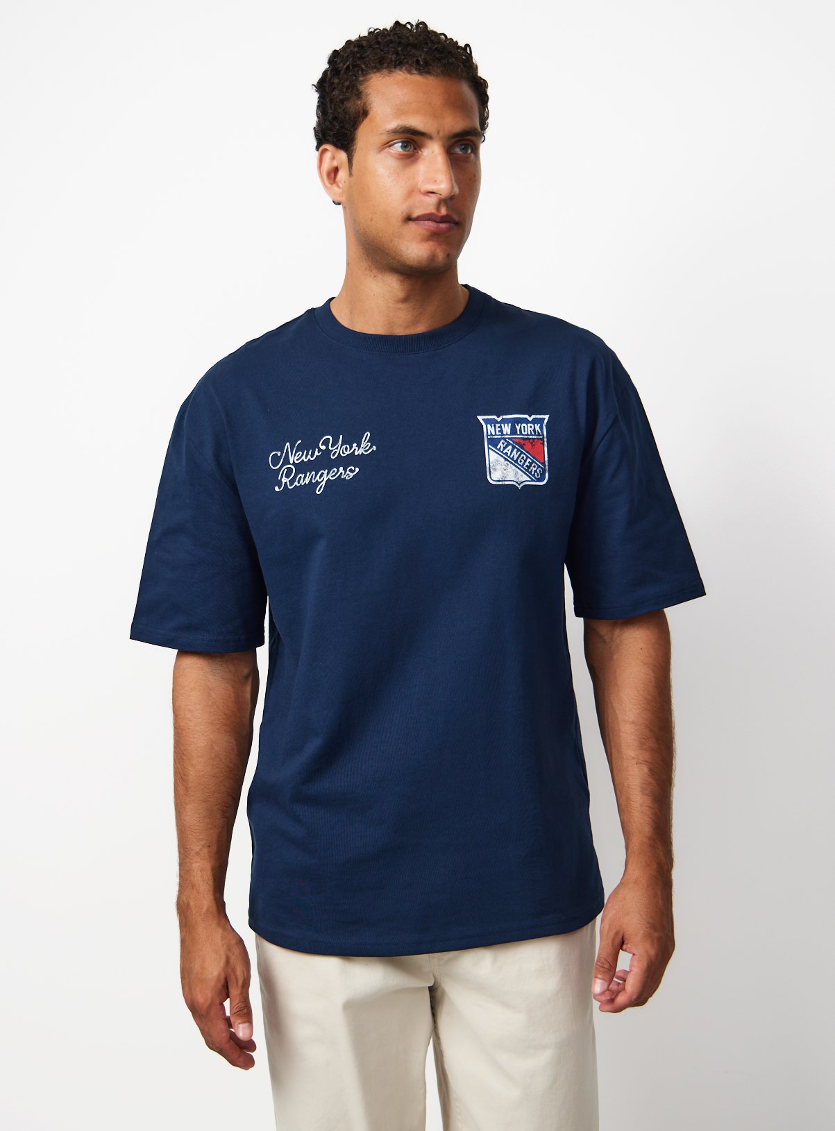 Navy New York Rangers Graphic Relaxed Fit T-Shirt 