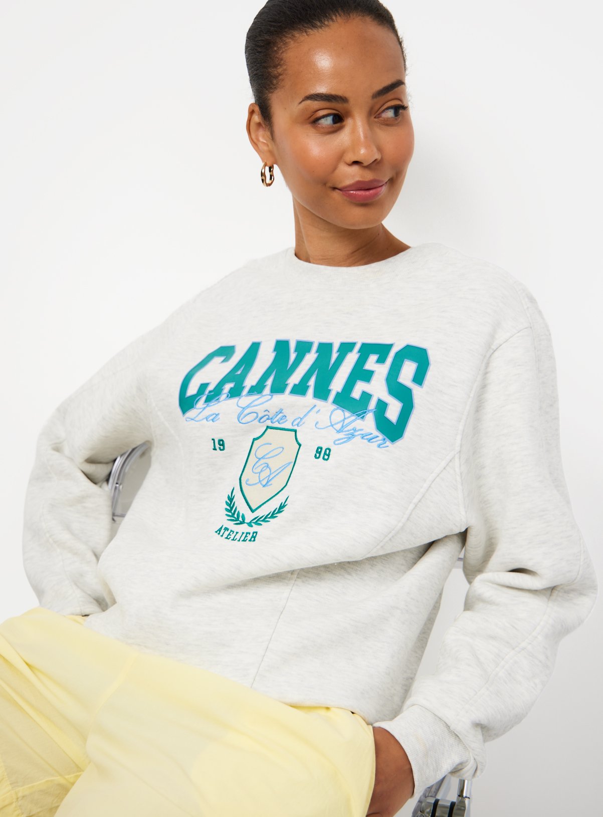 Grey Cannes Graphic Sweatshirt 
