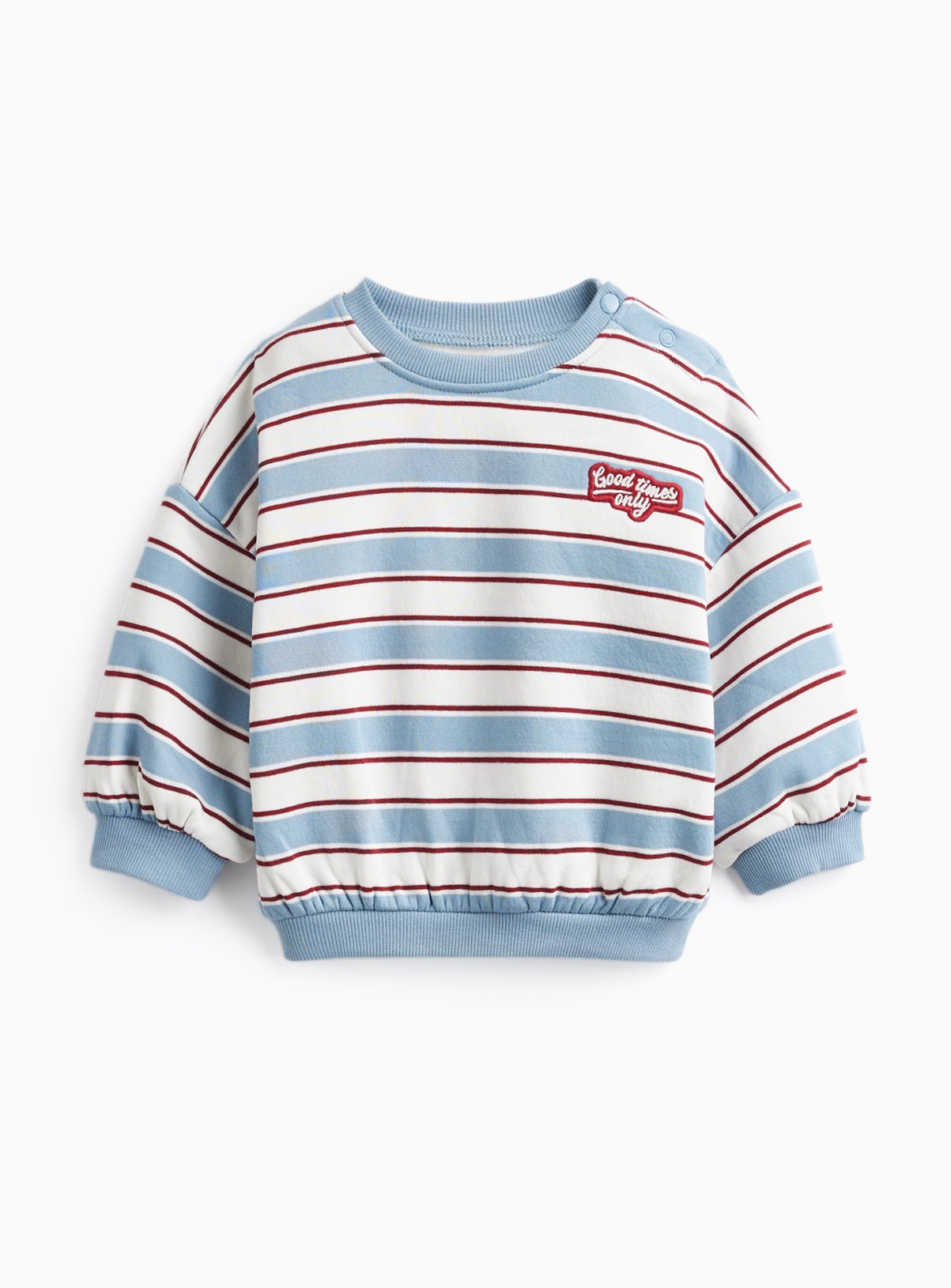 Blue Stripe Print Sweatshirt 