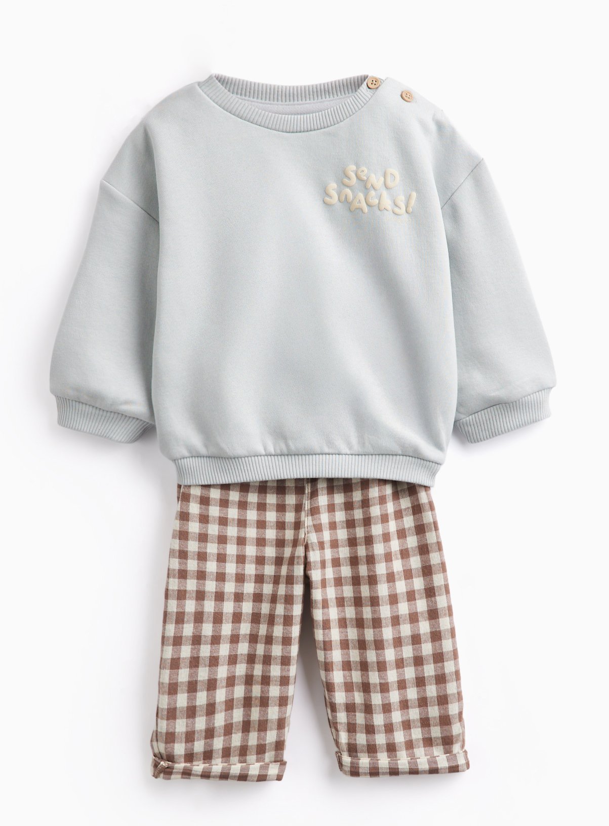 Green Crew Neck Sweatshirt & Trousers Set 