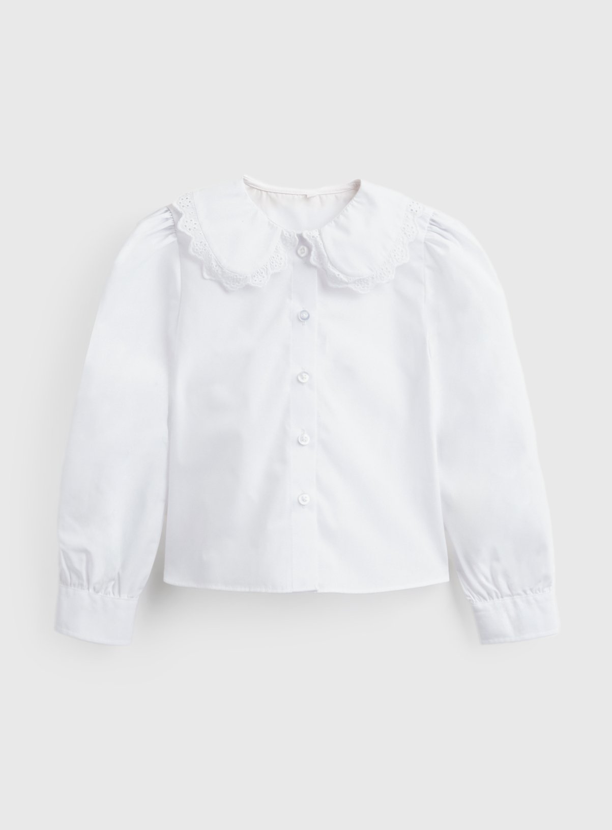 White Broidery Collar Blouse 9 years