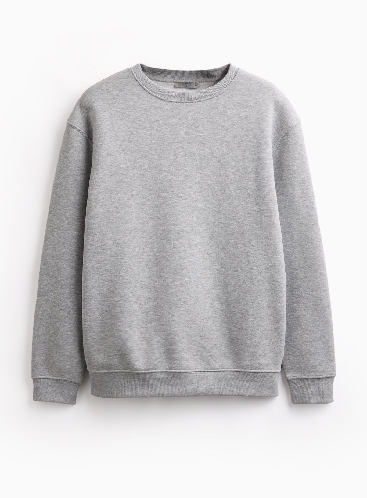 Grey Marl Crew Neck Sweatshirt 