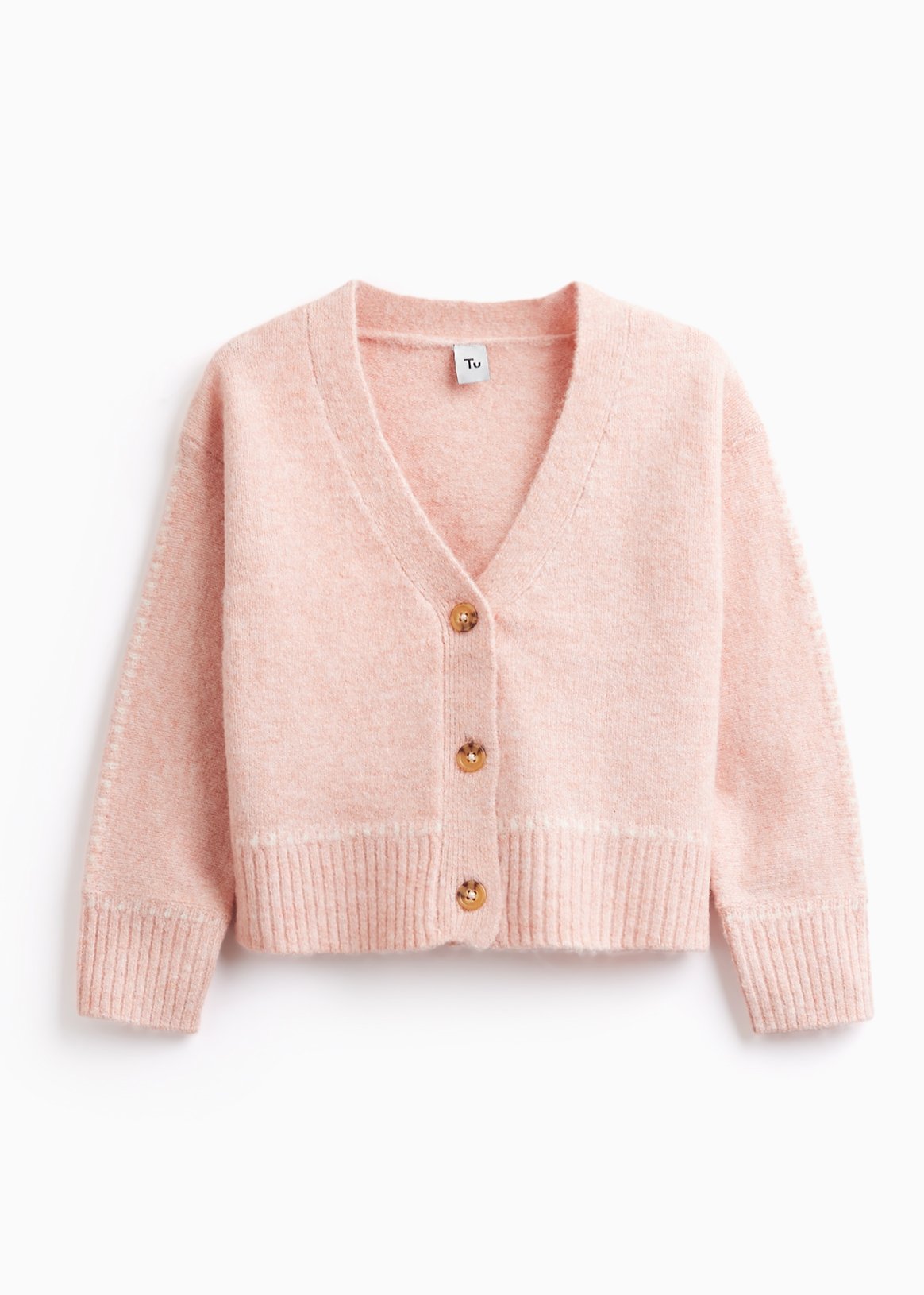 Light Pink Knitted V-Neck Cardigan 6 years