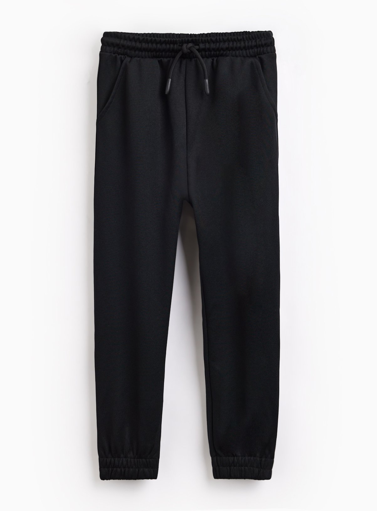 Black Poly Mesh Joggers 