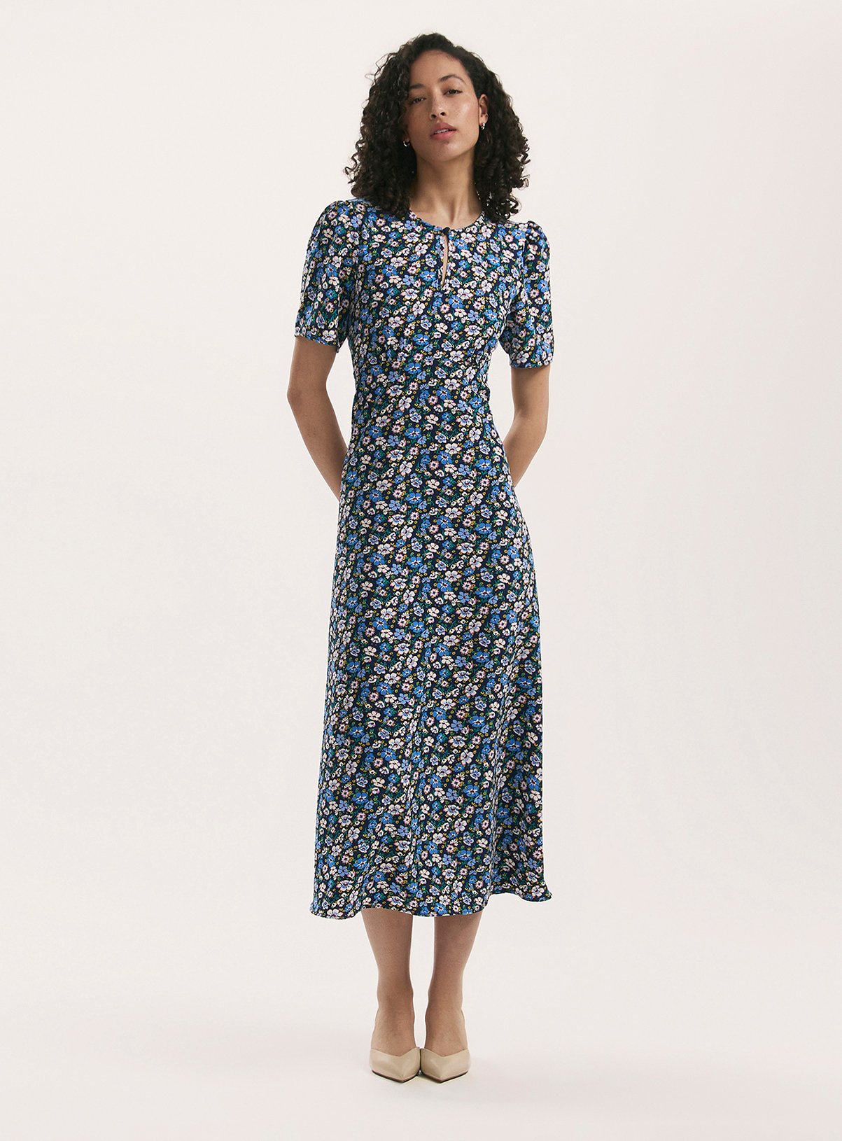 FINERY Marie Dress Navy Floral 20