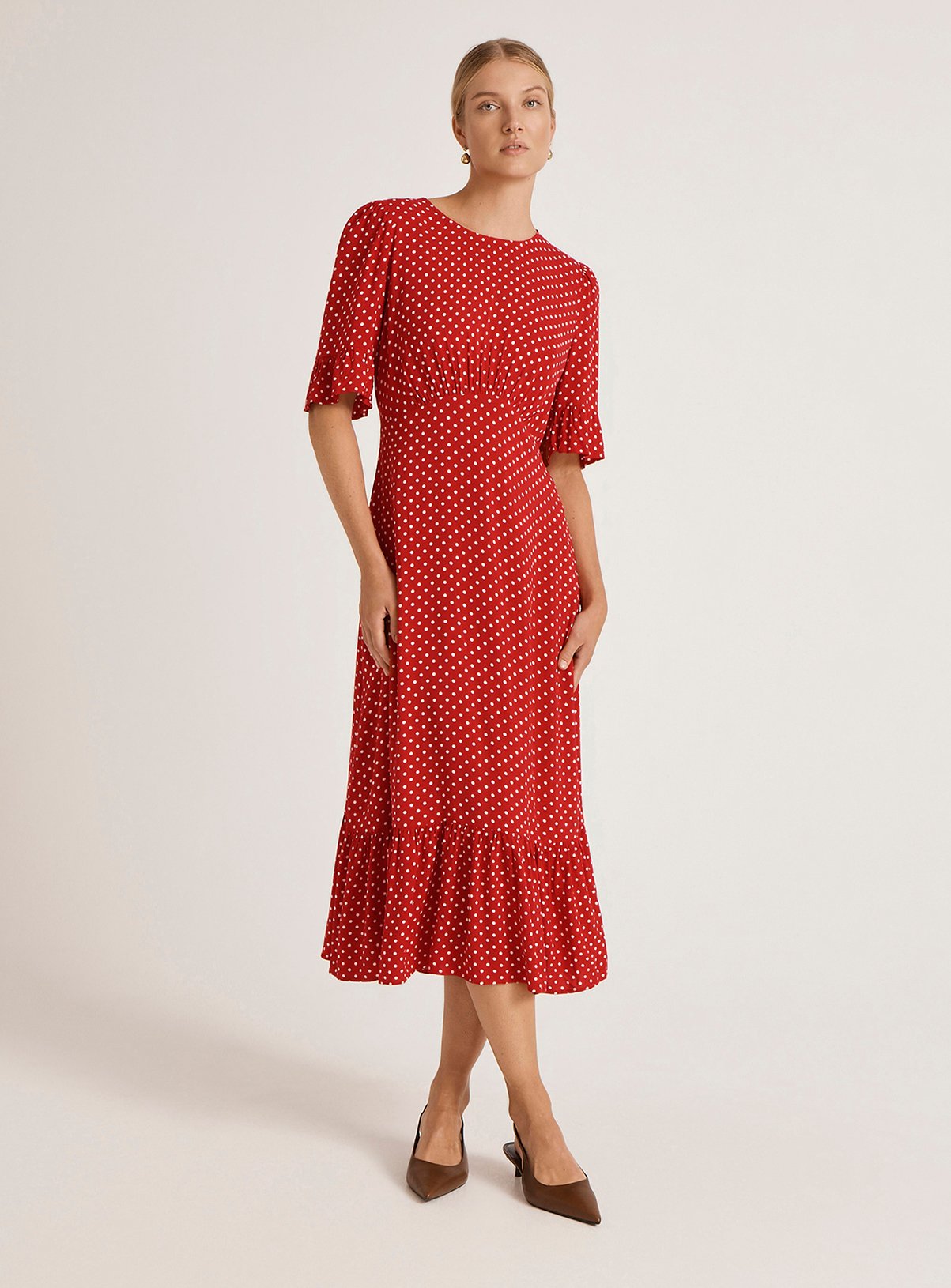 FINERY Sylvie Dress Red Spot 