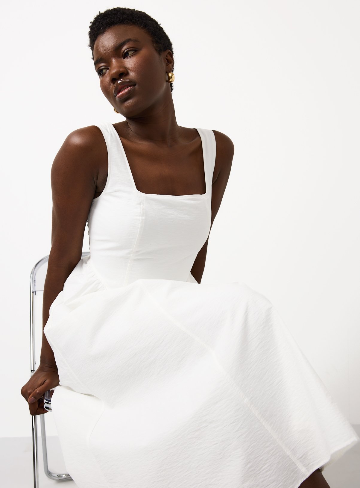 White Midi Tennis Dress 20