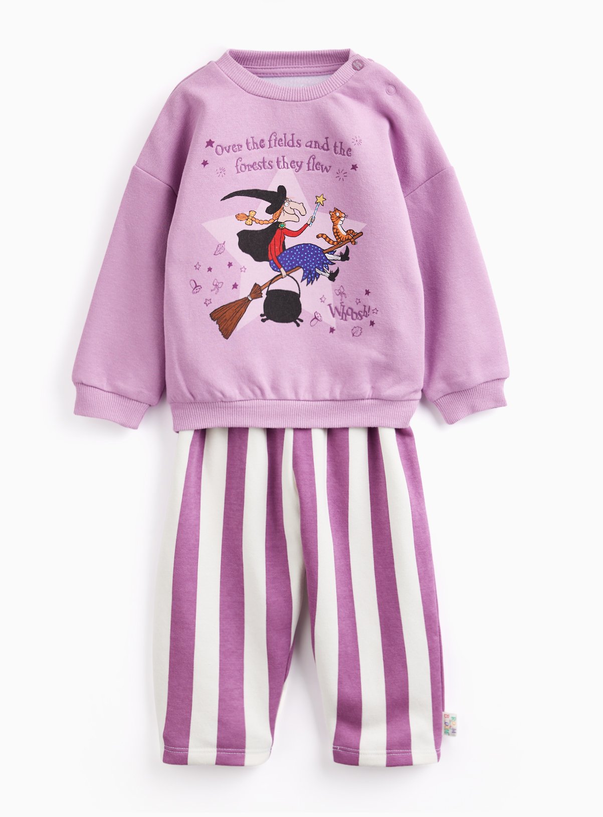 Halloween Dark Pink Room On The Broom Sweat Set 18-24 months