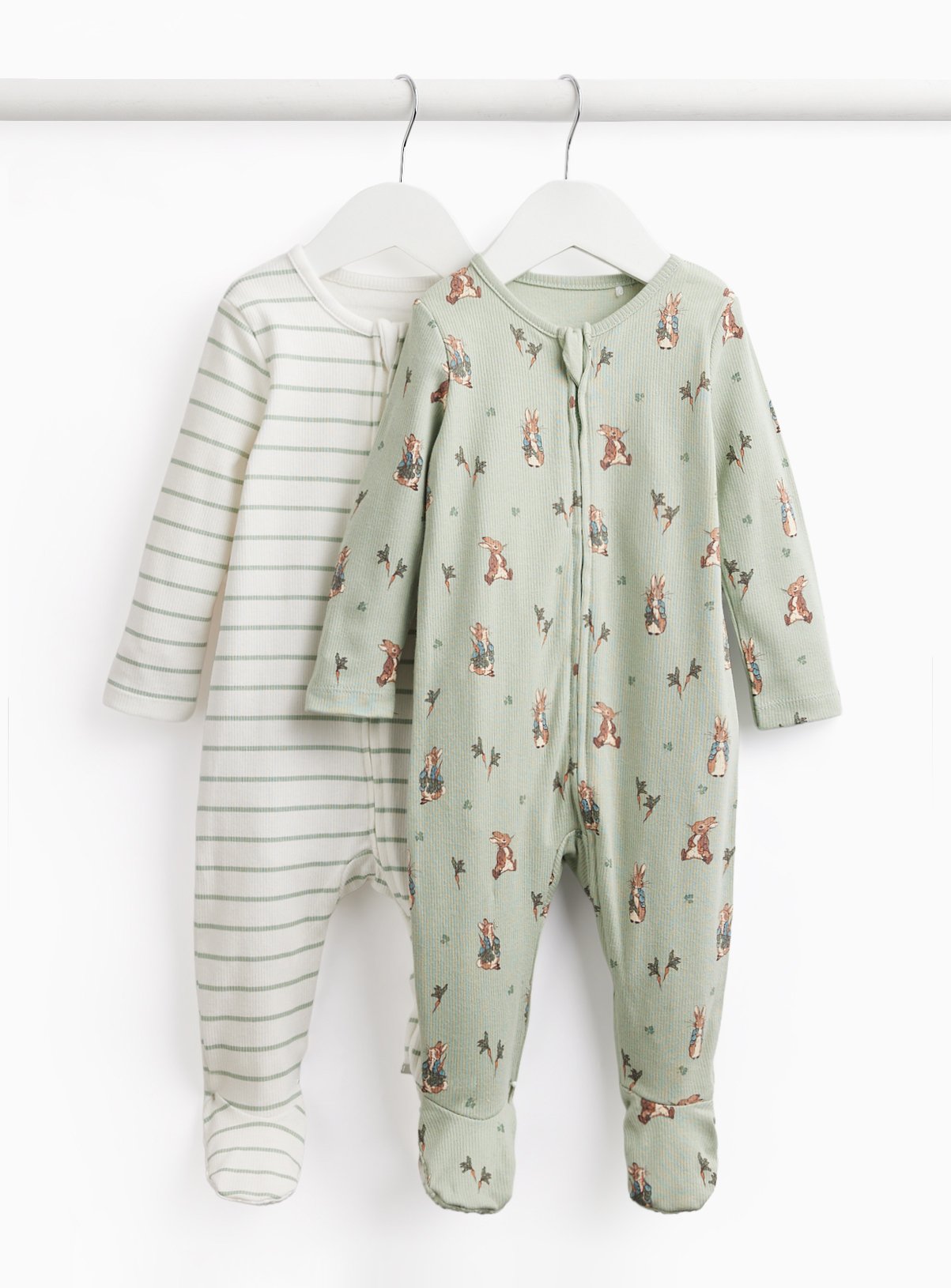 Peter Rabbit Print Sleepsuits 2 Pack 