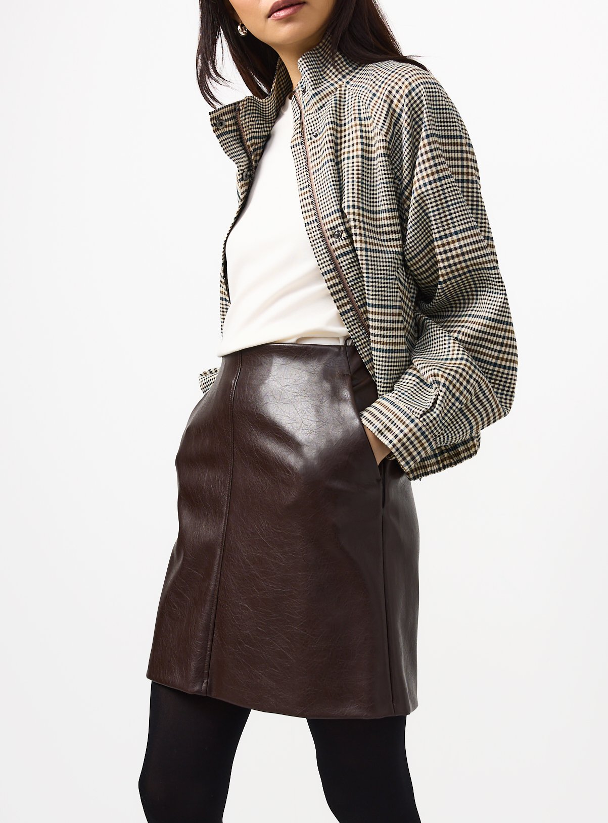 PU mini skirt 