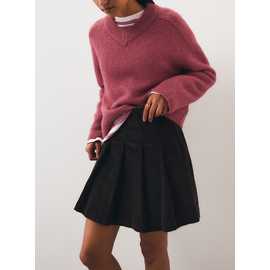 Corduroy Kilt Mini Skirt
