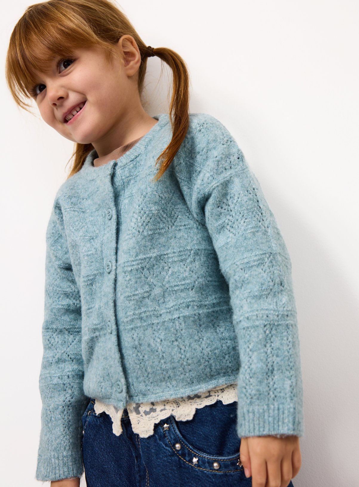 Lace Hem Cardigan 