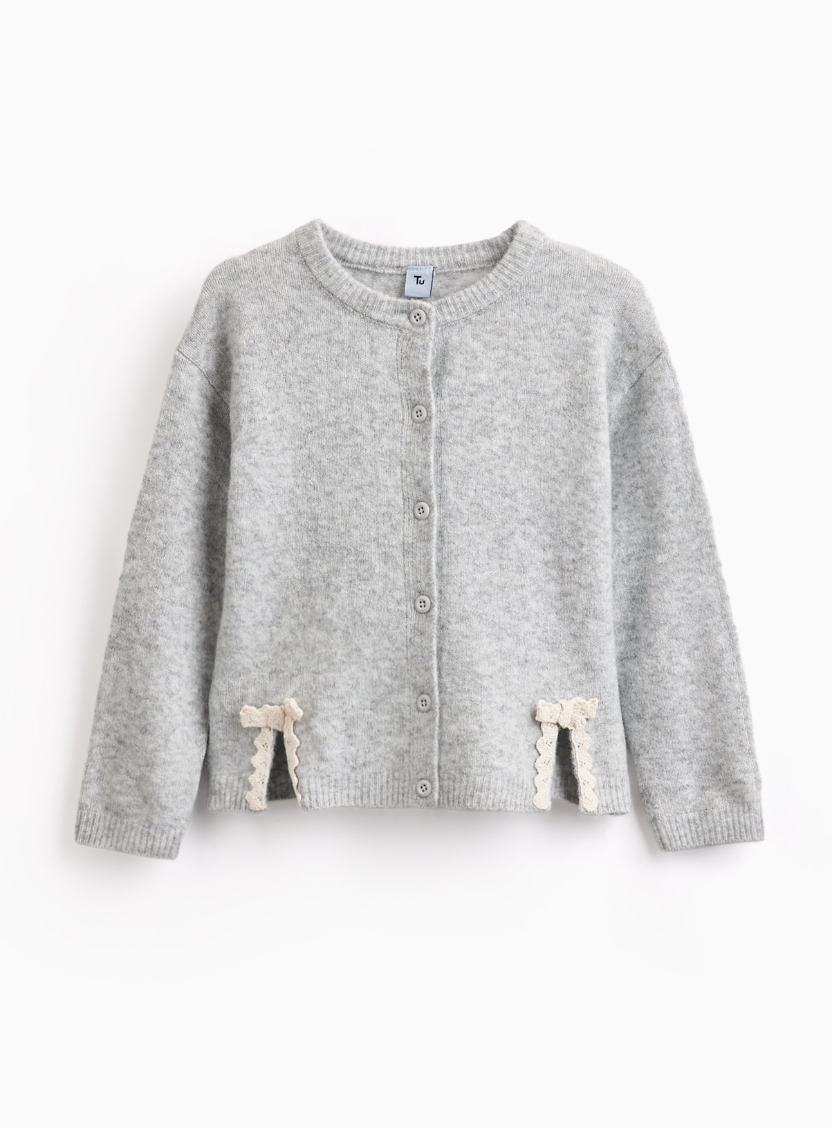 Bow Detailing Long Sleeve Cardigan 