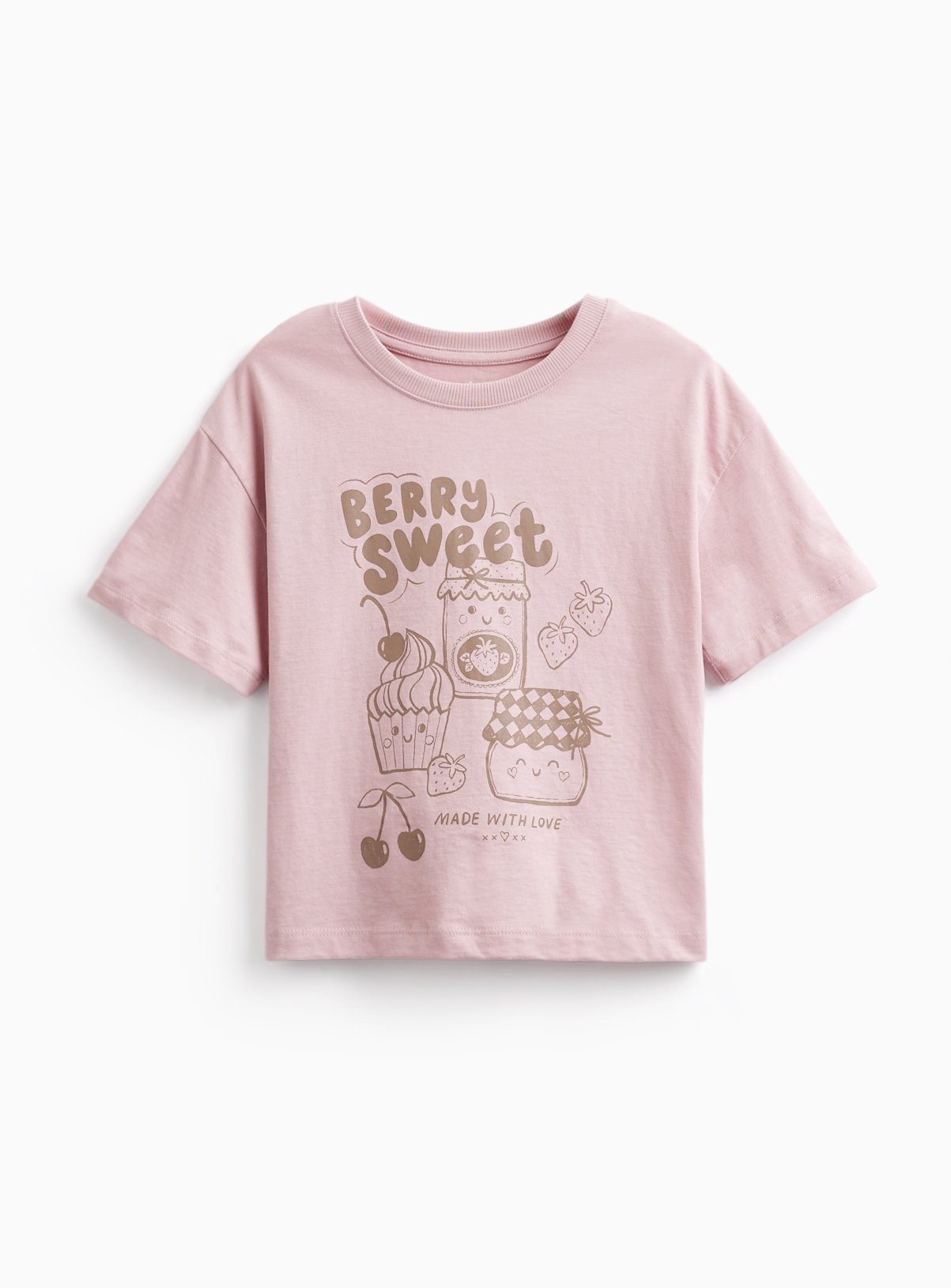 Pink Berry Sweet Graphic Print T-Shirt 