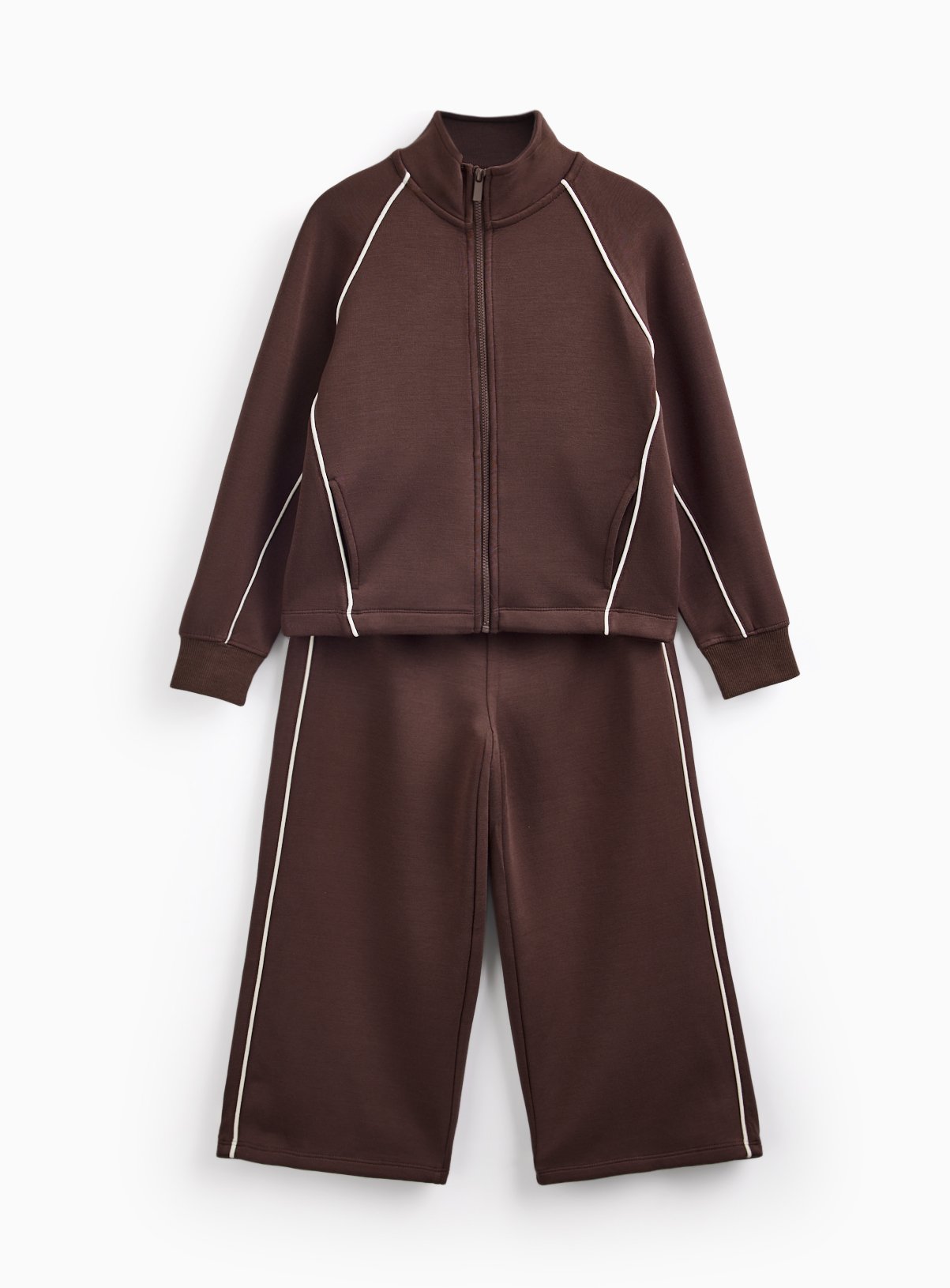 Brown Funnel Neck Sweatshirt & Joggers Set 10 years