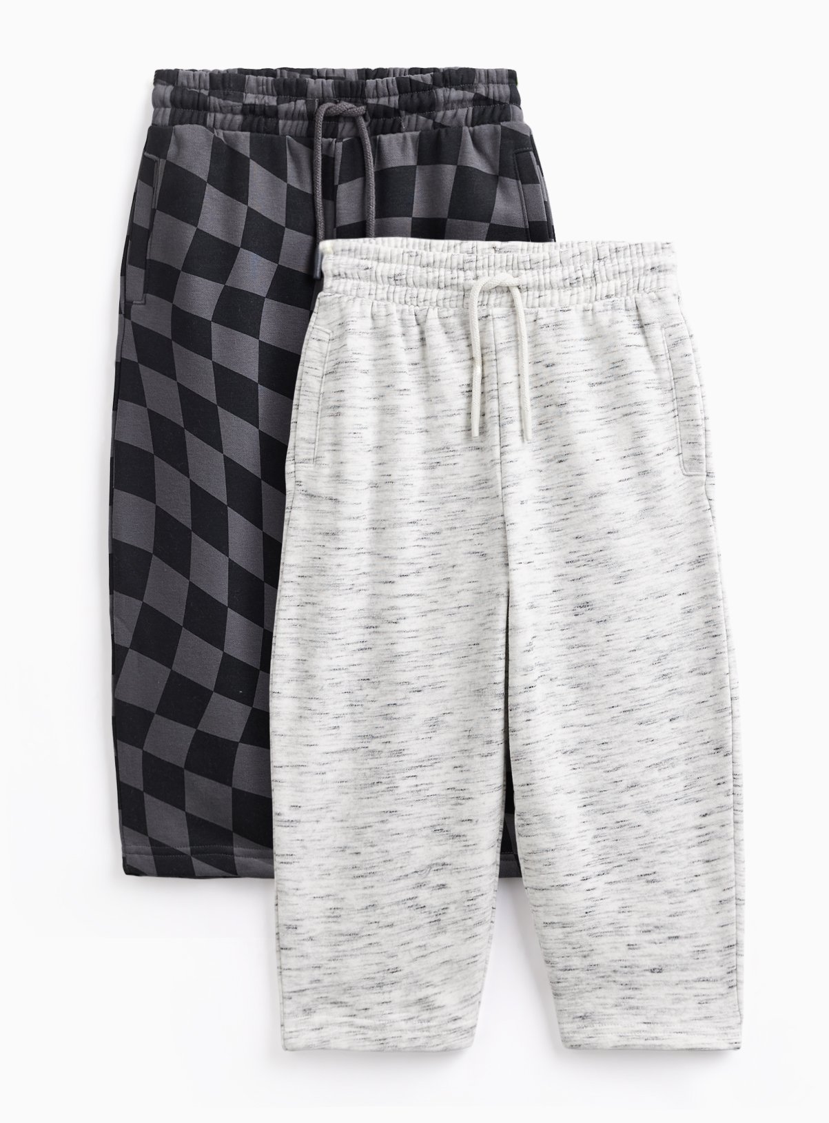 2 Pack Grey & Harlequin Barrel Joggers 
