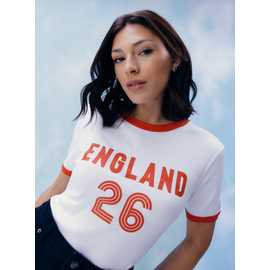 White England World Cup Graphic T-Shirt