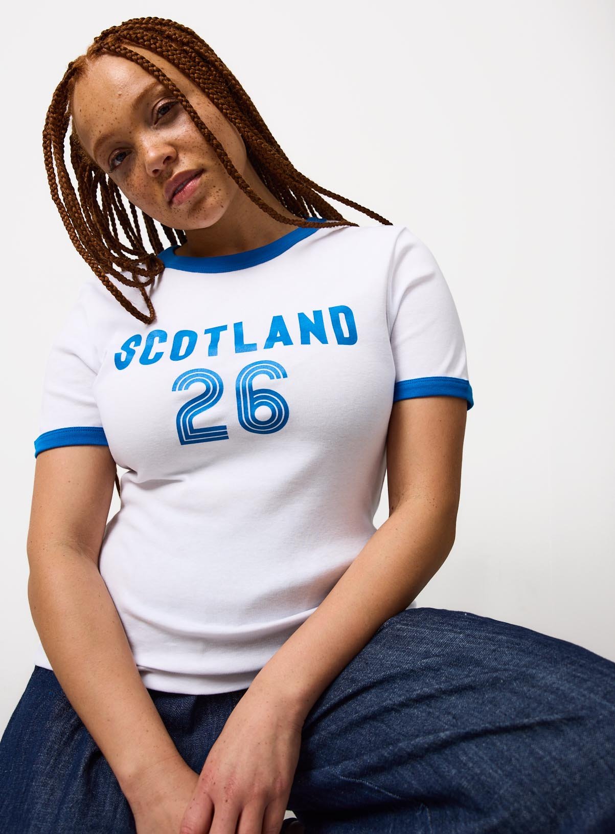 White Scotland World Cup Graphic T-Shirt 
