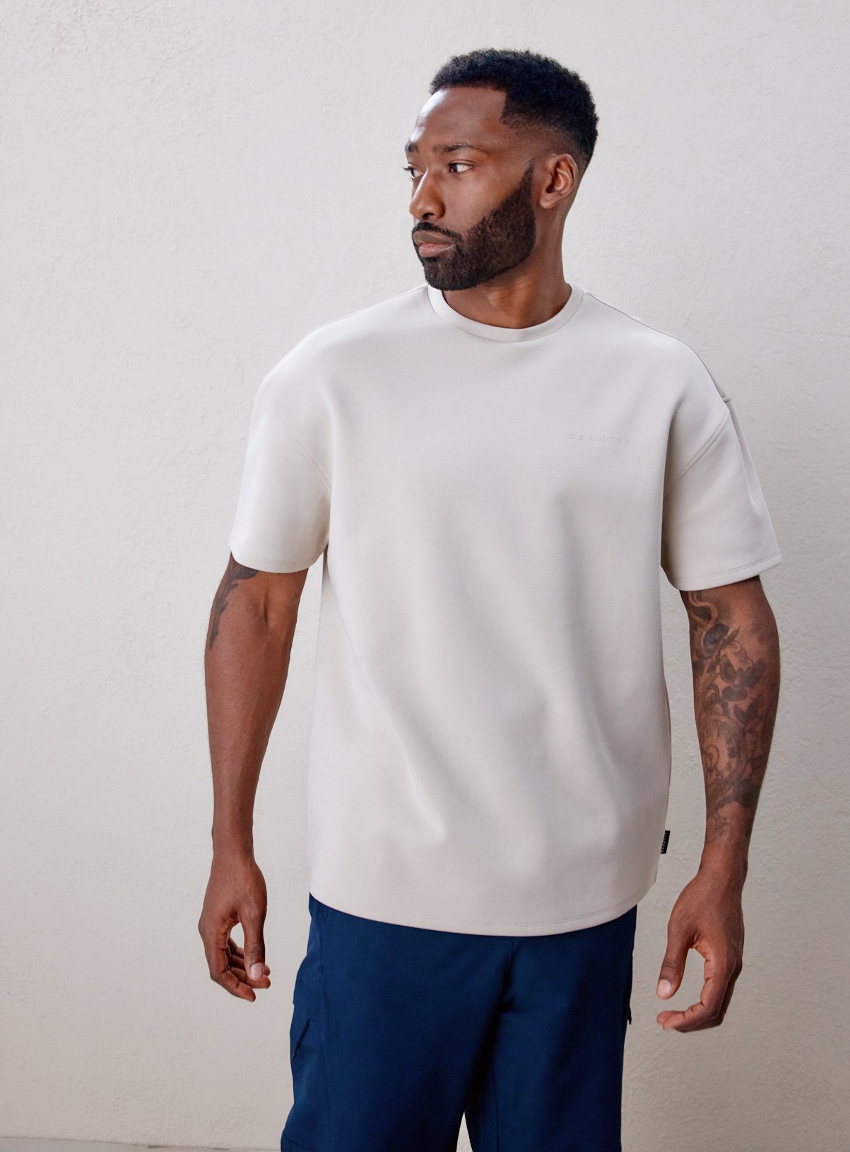 REAKTIV Cream Athleisure Graphic Tee 