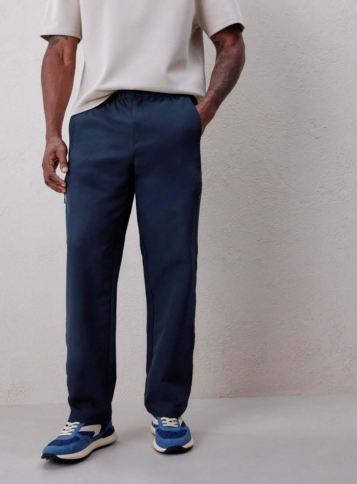 REAKTIV Navy Athleisure Tech Trousers 