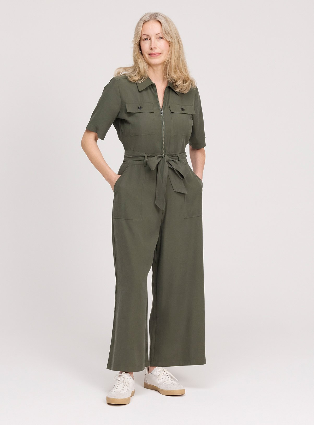 FINERY Marie Jumpsuit Khaki 