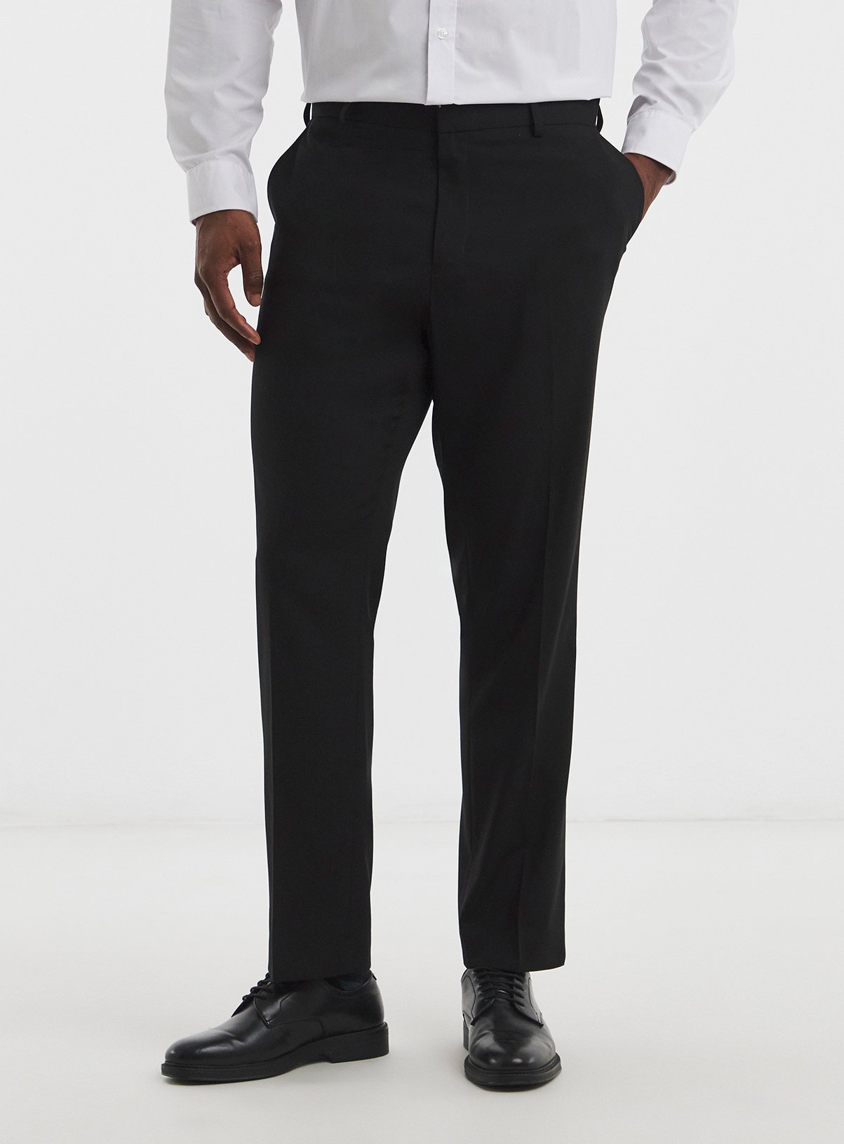 JACAMO James Regular Fit Stretch Suit Trouser Black 
