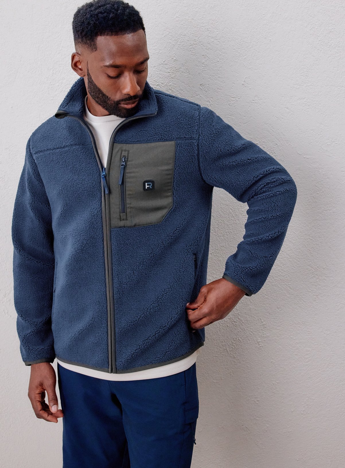 REAKTIV Blue Athleisure Borg Fleece 