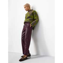 Relaxed Barrel Pull On Pu Trousers