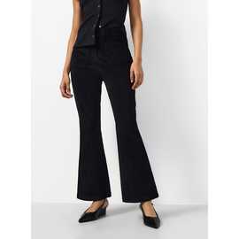 Patch Pocket Flare Corduroy Trousers