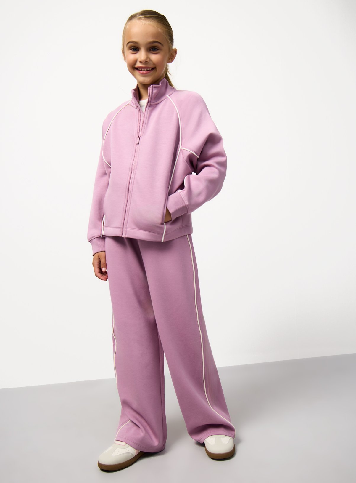 Pink Funnel Neck Sweatshirt & Joggers Set 10 years