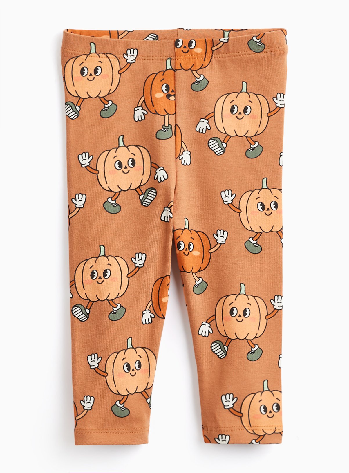 Orange Halloween Pumpkin Print Leggings Up to 3 mths