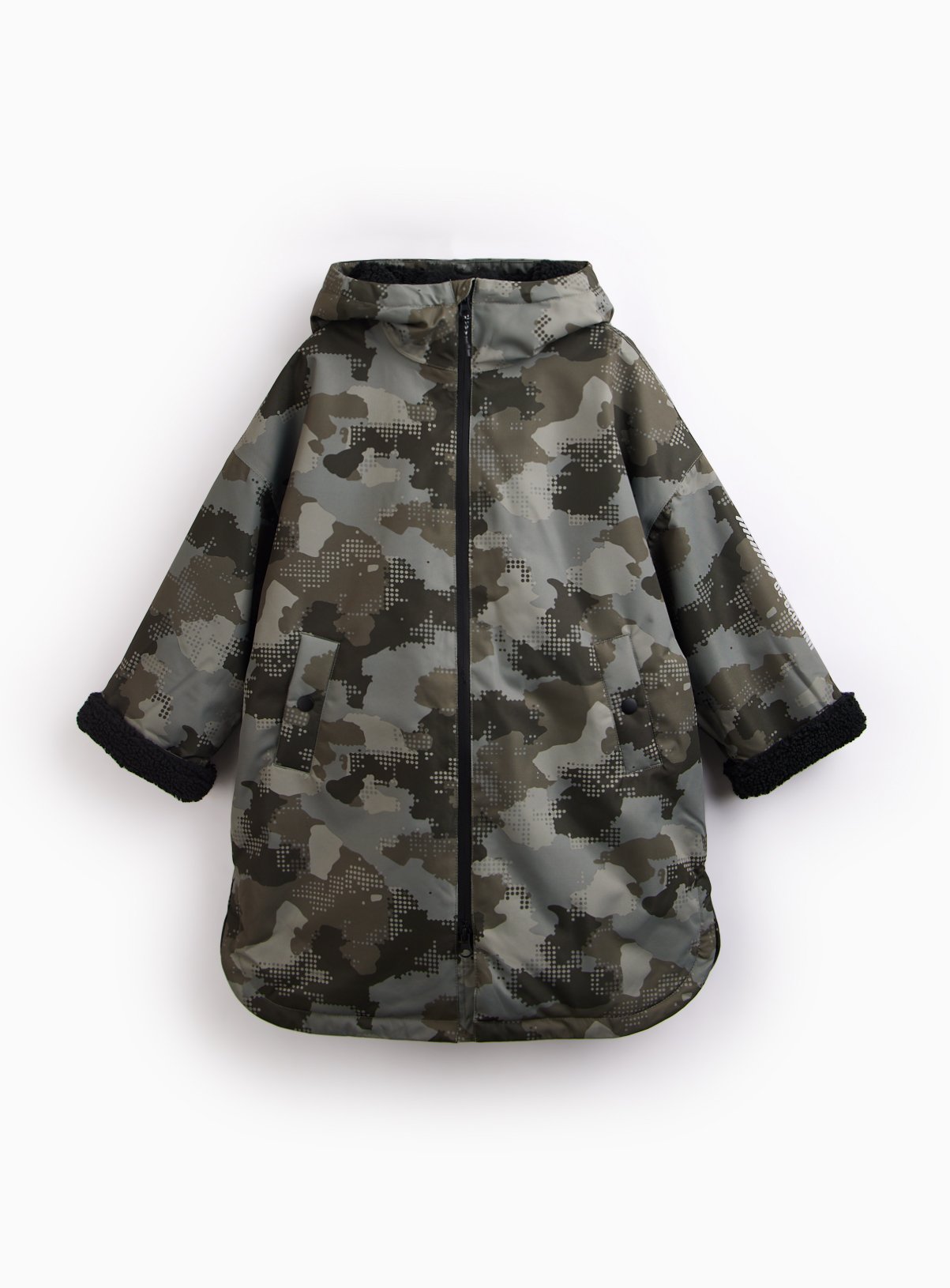 Camo Print Hooded Jacket 