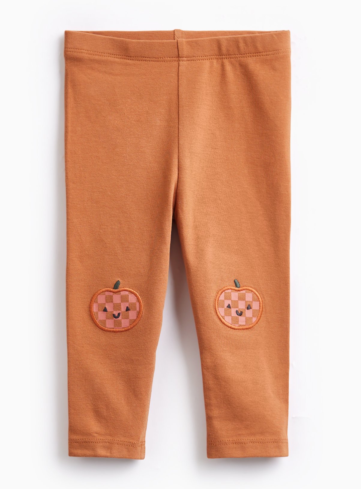 Halloween Pumpkin Knee Patch Leggings Up to 3 mths