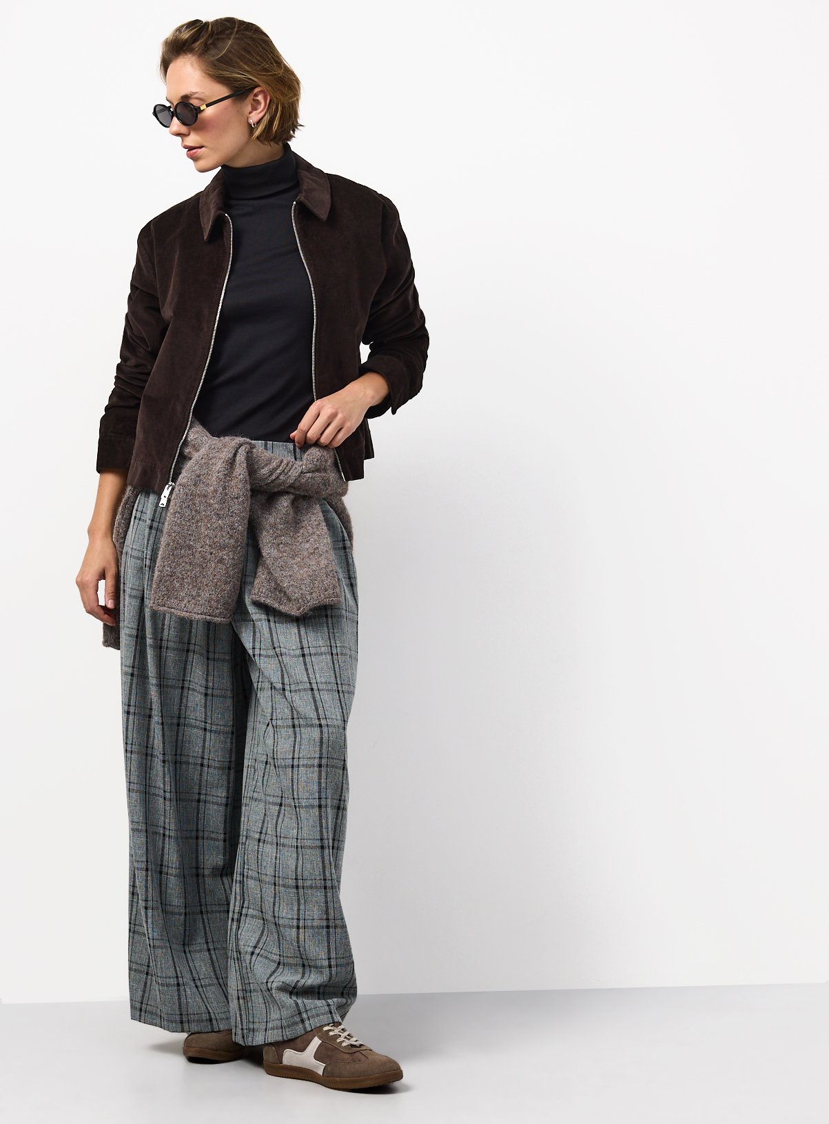 Brown Cord Zip Jacket 