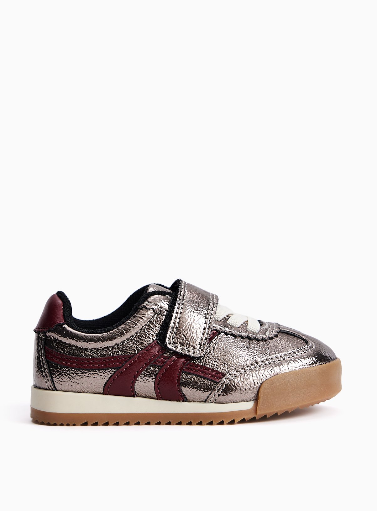 Silver Metallic Slim Sole Trainers 