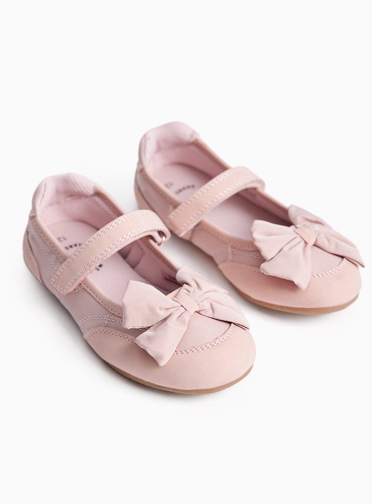 Pink Bow Detail Sporty Ballerina Shoes 