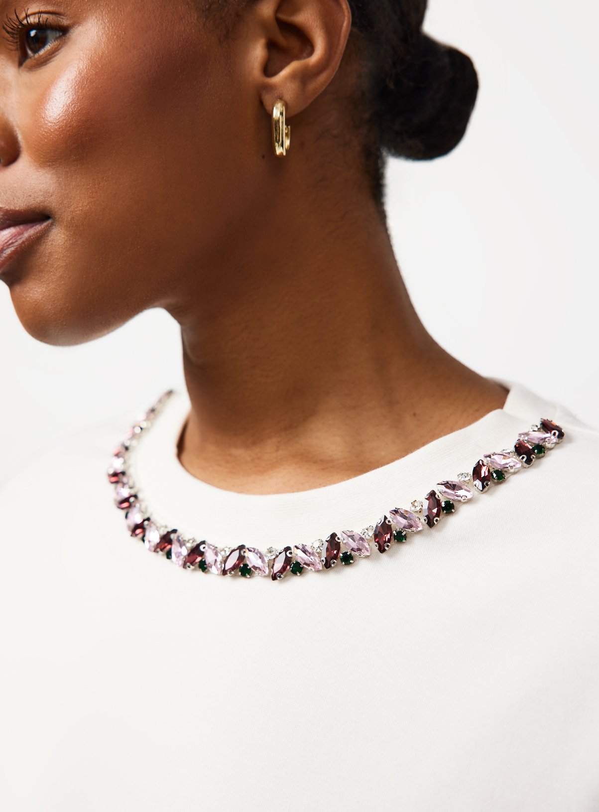 Necklace Embellished Detail T-Shirt 