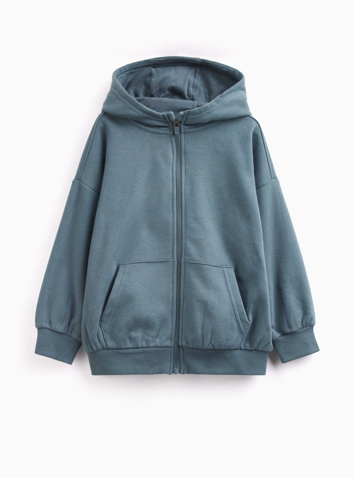 Zip-Through Kangaroo Pocket Hoodie  