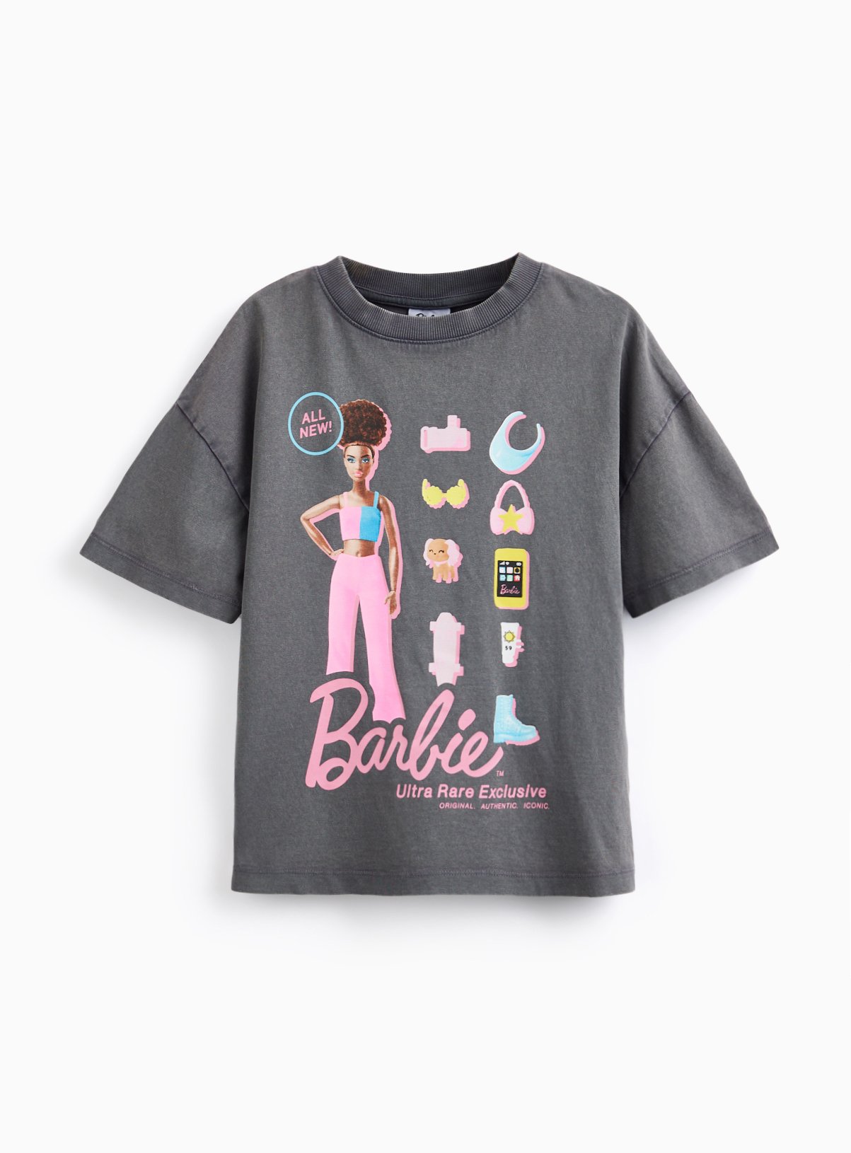 Charcoal Barbie Graphic T-Shirt 9 years