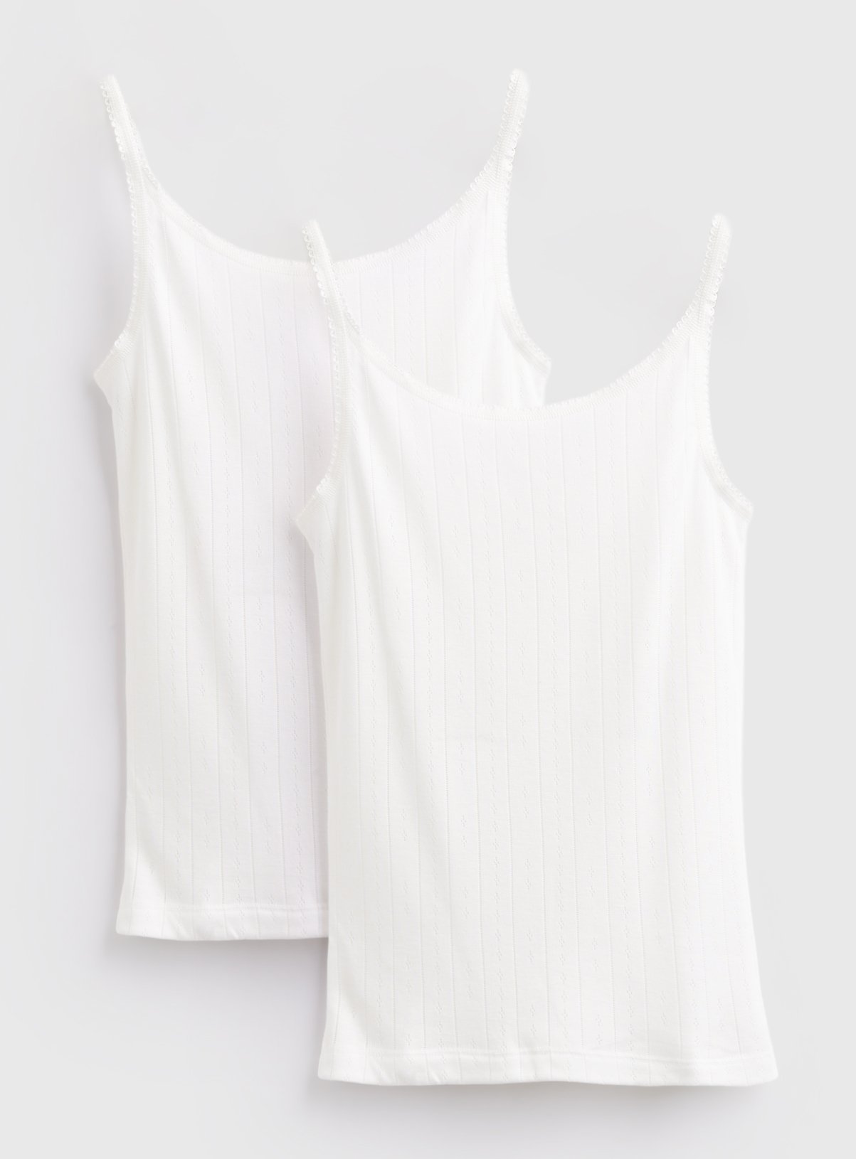 Cream Thermal Pointelle Camisoles 2 Pack 