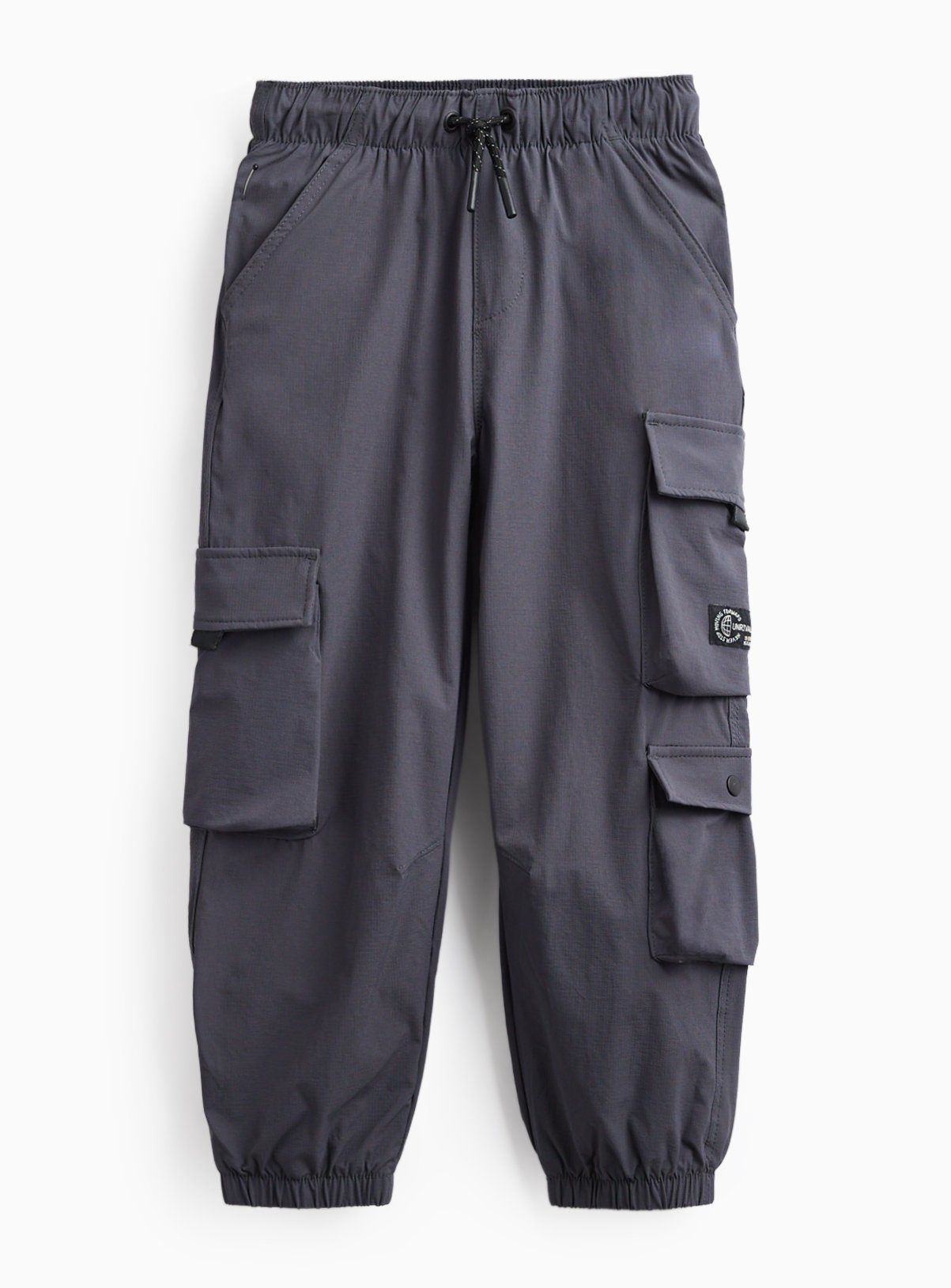 Grey Cargo Pants with Pockets & Patches  7 years