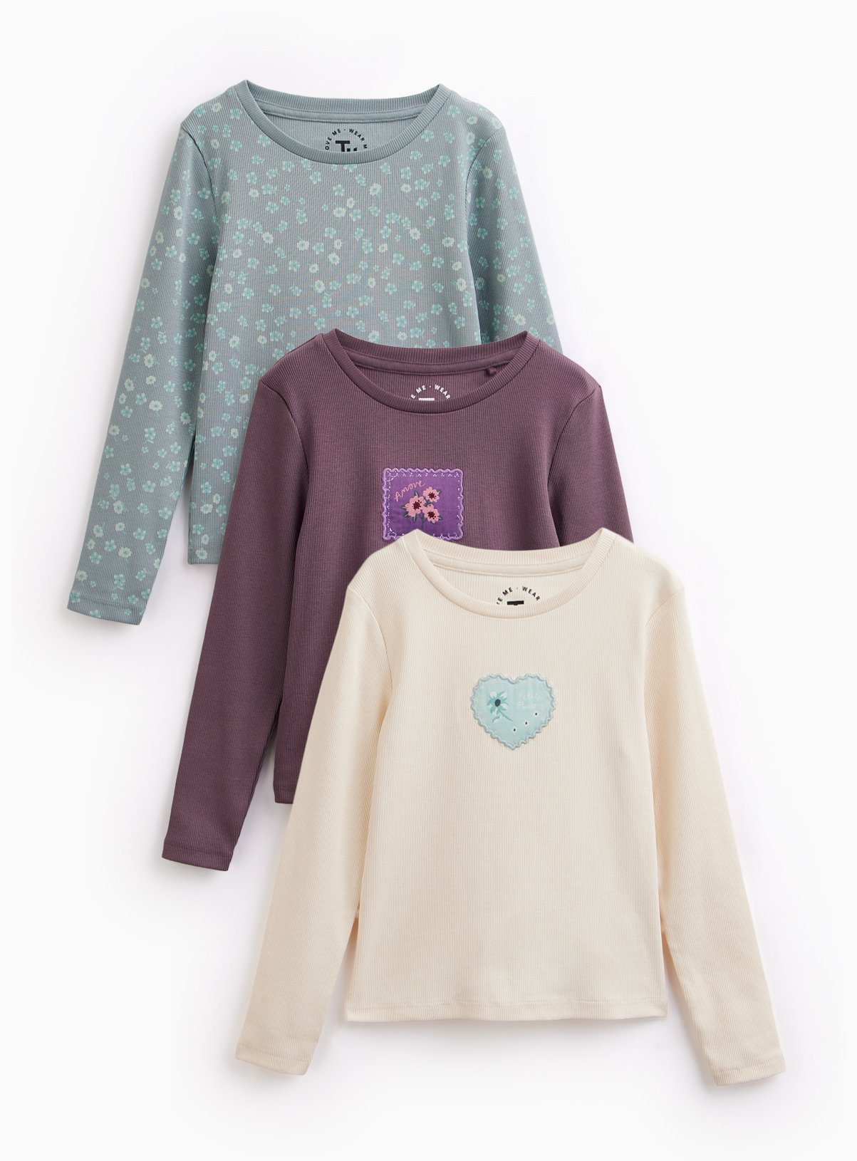 Purple Long Sleeve Tops 3 Pack  