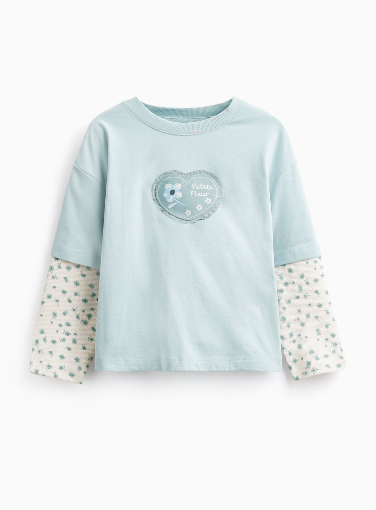 Green Embroidered Heart T-Shirt 